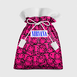 Мешок для подарков Nirvana pink logo, цвет: 3D-принт