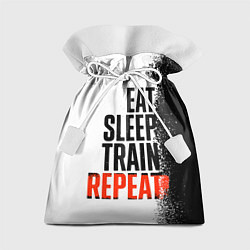 Мешок для подарков Eat sleep train repeat, цвет: 3D-принт