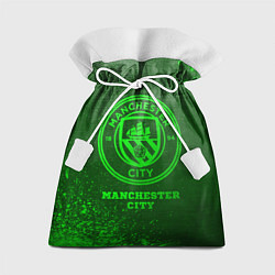 Мешок для подарков Manchester City - green gradient, цвет: 3D-принт