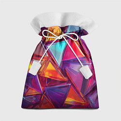Мешок для подарков Разноцветные треугольники 2, цвет: 3D-принт