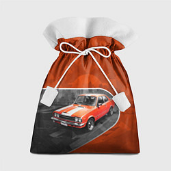 Мешок для подарков Оранжевый ретроавтомобиль, цвет: 3D-принт
