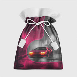 Мешок для подарков Спорткар в тропическом городе, цвет: 3D-принт