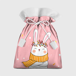 Мешок для подарков Милый снежный заяц, цвет: 3D-принт