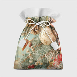 Мешок для подарков Елочные новогодние игрушки, цвет: 3D-принт