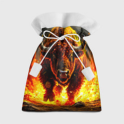 Мешок для подарков Буйвол в огне, цвет: 3D-принт