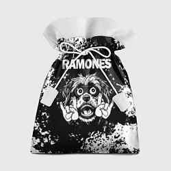 Мешок для подарков Ramones рок пес, цвет: 3D-принт