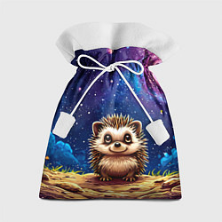 Мешок для подарков Ежик и звездное небо, цвет: 3D-принт