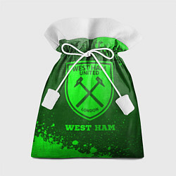 Мешок для подарков West Ham - green gradient, цвет: 3D-принт