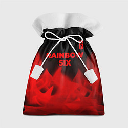 Мешок для подарков Rainbow Six - red gradient посередине, цвет: 3D-принт