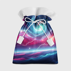 Мешок для подарков Spiral neon galaxy - ai art fantasy, цвет: 3D-принт