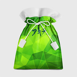 Мешок для подарков Akira green poly, цвет: 3D-принт