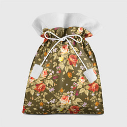 Мешок для подарков Розы садовые и цветы полевые, цвет: 3D-принт