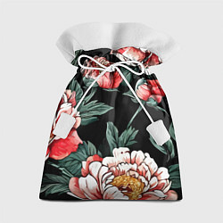 Мешок для подарков Пионы винтажный узор, цвет: 3D-принт