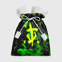 Мешок для подарков Doom кислотный снег в огне лого, цвет: 3D-принт