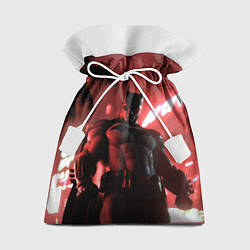 Мешок для подарков Бэтмен красный ночной город, цвет: 3D-принт