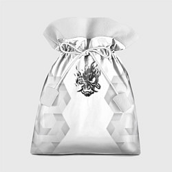 Мешок для подарков Cyberpunk 2077 white poly, цвет: 3D-принт