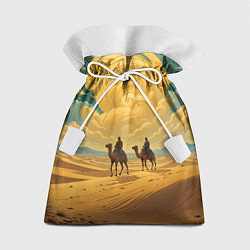 Мешок для подарков В пустыне на верблюдах, цвет: 3D-принт