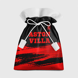 Мешок для подарков Aston Villa - red gradient посередине, цвет: 3D-принт