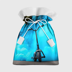 Мешок для подарков Самокат в синем дыму, цвет: 3D-принт