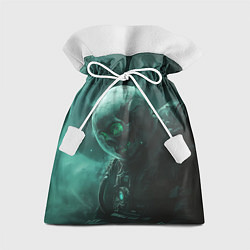 Мешок для подарков Космонавт скелет с зеленым светом, цвет: 3D-принт