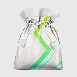 Мешок для подарков Color white line green, цвет: 3D-принт