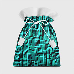 Мешок для подарков Неоновый голубой объёмный эффект, цвет: 3D-принт