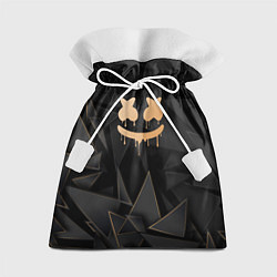 Подарочный мешок Marshmello golden poly