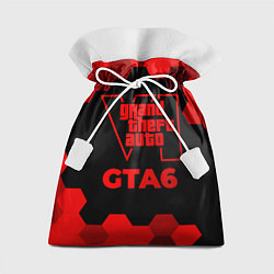 Мешок для подарков GTA6 - red gradient, цвет: 3D-принт