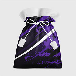 Мешок для подарков Color black purple line, цвет: 3D-принт