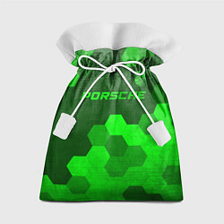 Мешок для подарков Porsche - green gradient посередине, цвет: 3D-принт