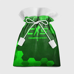 Мешок для подарков Counter-Strike 2 - green gradient, цвет: 3D-принт