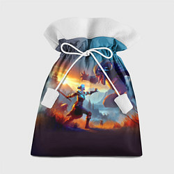 Мешок для подарков Битва Цири с монстром - Ведьмак 4, цвет: 3D-принт