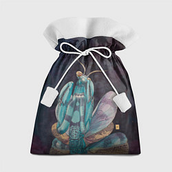 Мешок для подарков Богомол акварельный, цвет: 3D-принт