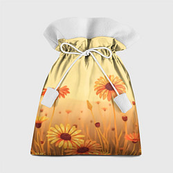 Мешок для подарков Цветы на закате, цвет: 3D-принт