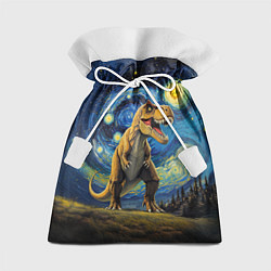 Мешок для подарков Звездная ночь - Тираннозавр, цвет: 3D-принт