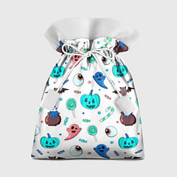 Мешок для подарков Halloween light blue pumpkin, цвет: 3D-принт