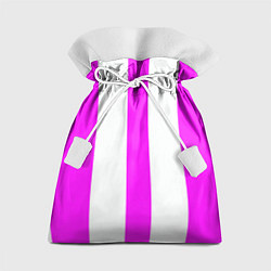 Мешок для подарков Color white pink lines, цвет: 3D-принт