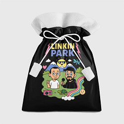 Мешок для подарков Линкин Парк мультяшный стиль, цвет: 3D-принт
