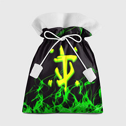 Мешок для подарков Doom кислотное лого, цвет: 3D-принт