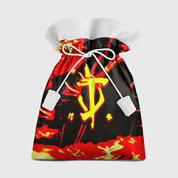 Мешок для подарков Doom огненный, цвет: 3D-принт