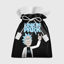 Мешок для подарков Linkin Park и Рик Санчес из Рик и Морти, цвет: 3D-принт