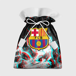 Мешок для подарков Barcelona огонь глитч, цвет: 3D-принт