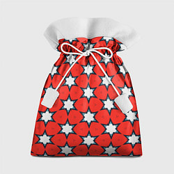 Мешок для подарков Звезды на красном, цвет: 3D-принт
