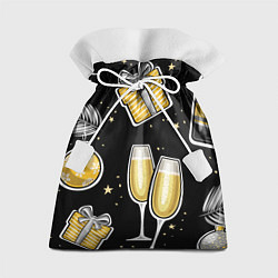 Мешок для подарков Новогодний вайб, цвет: 3D-принт