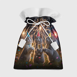 Мешок для подарков Праздничные коты, цвет: 3D-принт