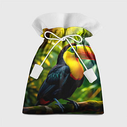 Мешок для подарков Тукан на ветке, цвет: 3D-принт
