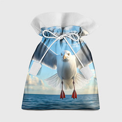 Мешок для подарков Чайка над волной, цвет: 3D-принт