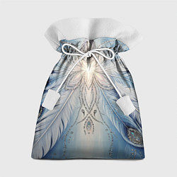 Мешок для подарков Ледяной перьевой орнамент со светом, цвет: 3D-принт