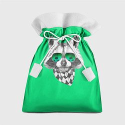 Мешок для подарков Енот в очках, цвет: 3D-принт