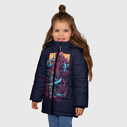 Куртка зимняя для девочки Octopus, цвет: 3D-черный — фото 2